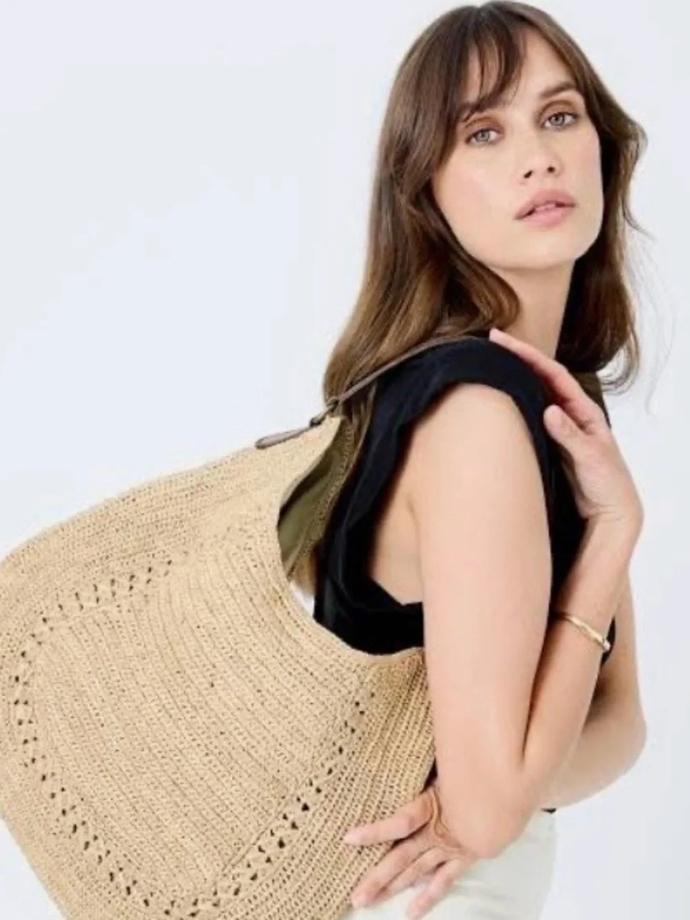 IBELIV Raffia Hobo Shoulder Bag